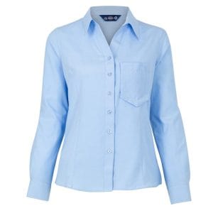 BLUSA OXFORD MANGA LARGA MUJER